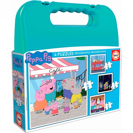 PUZZLE MALETA PROGRESIVOS PEPPA PIG 6P+