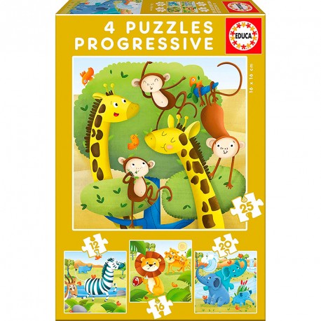 PUZZLE 12P+ ANIMALES SALVAJES