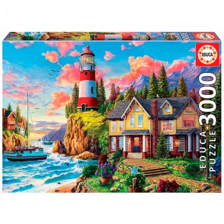 PUZZLE 3000P FARO CERCA DEL OCEANO