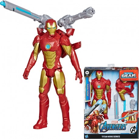 AVENGERS FIGURA TITAN CON ACCESORIOS IRON MAN