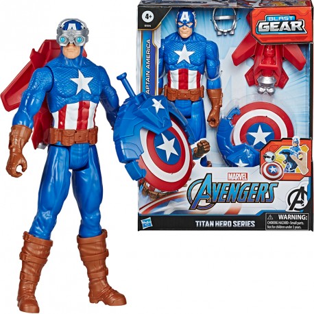 AVENGERS FIGURA TITAN CON ACCESORIOS CAPITAN AMERICA