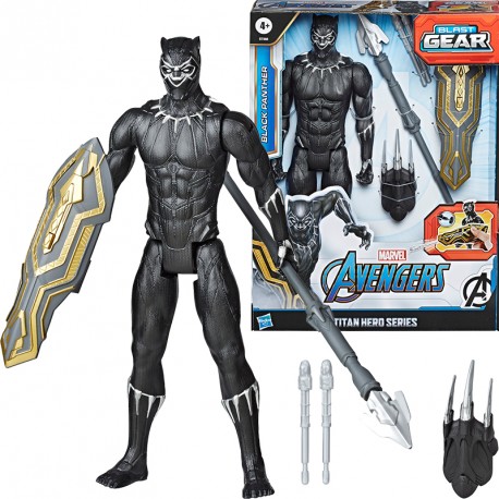 AVENGERS FIGURA TITAN CON ACCESORIOS BLACK PANTHER 