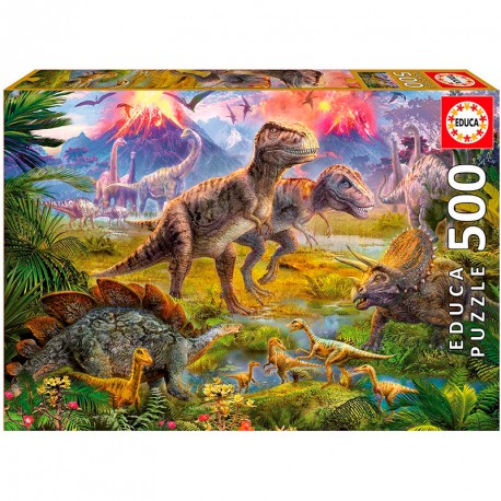 PUZZLE 500P ENCUENTRO DE DINOSAURIOS