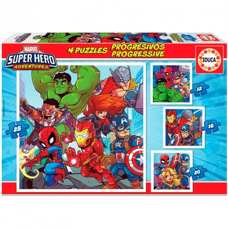 PUZZLE PROGRESIVOS MARVEL SUPER HEROE ADVENTURES