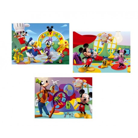 3 PUZZLES LA CASA DE MICKEY MOUSE (48 PIEZAS)