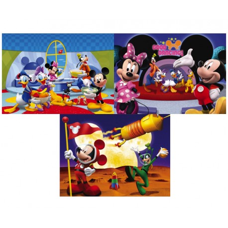 3 PUZZLES MICKEY MOUSE CLUB HOUSE WEBCAM (48 PIEZAS)