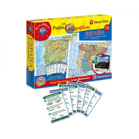 PUZZLE MAPA GEOGRAFICO ESPAÑA VICENS VIVES