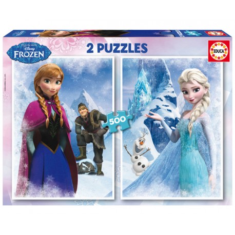 2 PUZZLES FROZEN (500 PIEZAS)