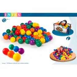 FUN BALLZ BOLSA 100 BOLAS COLORES D6.5 CM