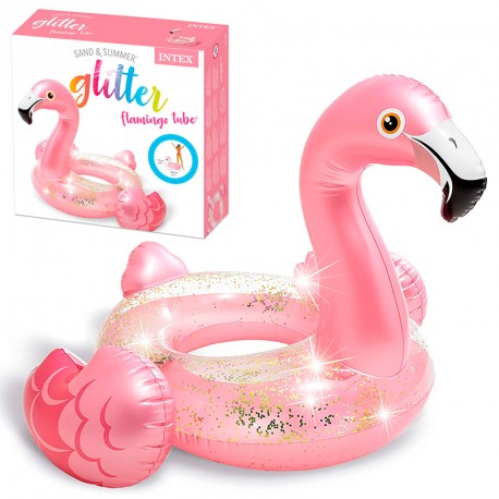 HINCHABLE RUEDA FLAMINGO PURPURINA