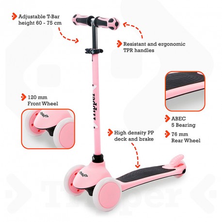 PATINETE TRIPPER 2 RUEDAS DELANTERAS PINK 