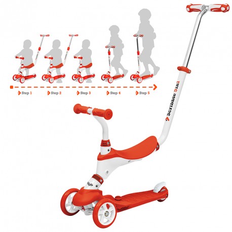 PATINETE EVOLUTIVO SCRIBBLE 5 EN 1 RED 