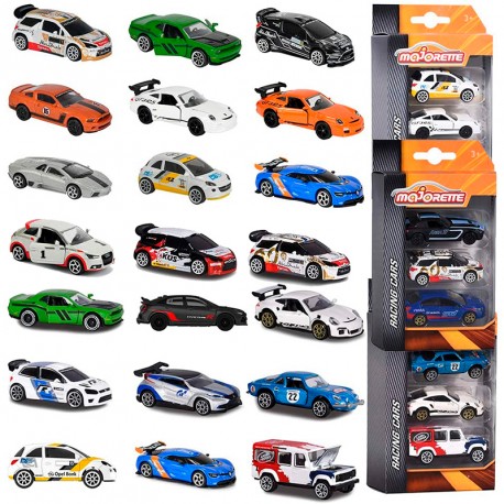 MAJORETTE SET 3 COCHES RACING 1:64