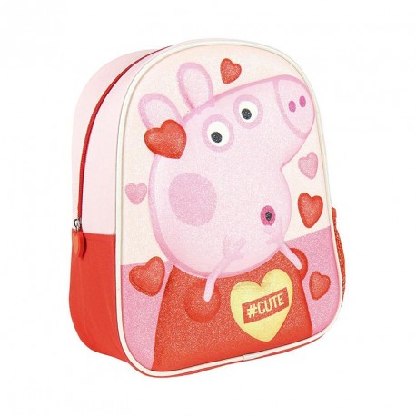 MOCHILA INF.3D PEPPA PIG GLITTER PREMIUM