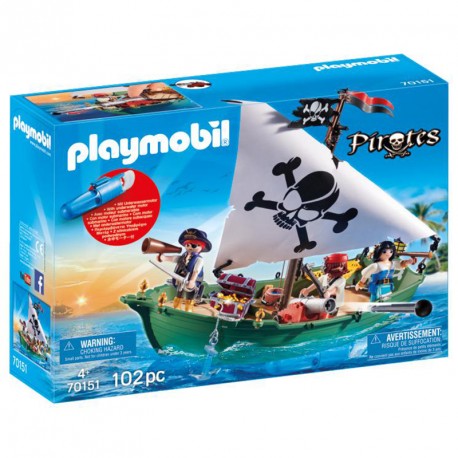BARCO PIRATA CON MOTOR SUBMARINO