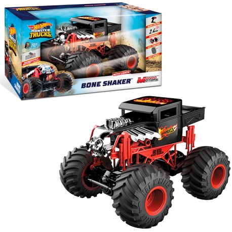 R/C HOT WHEELS MONSTER TRUCK BONE SHAKER BAT y CARG.