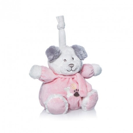 BABY MINI PERRITO TOMY MUSICAL ROSA 15 cm.