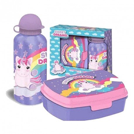 SET CANTIMPLORA + SANDWICHERA UNICORNIO SWEET DREAMS