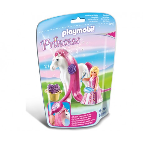 PRINCESA ROSA CON CABALLO