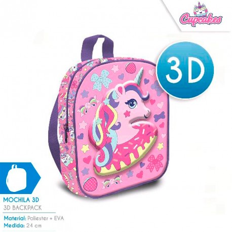 MOCHILA 3D CUPCAKES