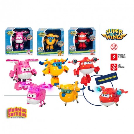 SUPERWINGS FIG.SUPERCHARGE LUZ Y SONIDO 3 STD