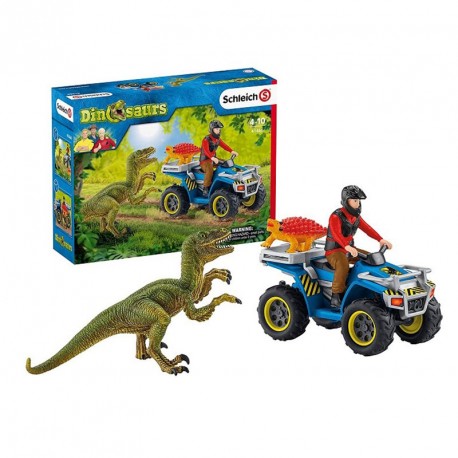 HUIDA EN QUAD DE UN VELOCIRAPTOR