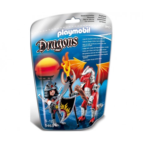 PLAYMOBIL DRAGON DEL FUEGO CON GUERRERO