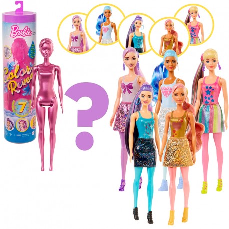 BARBIE COLOR REVEAL COLOR METALICO Y BRILLO