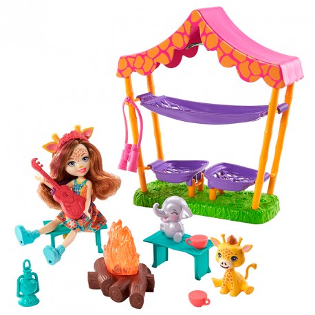 ENCHANTIMALS MUÑECA CON SET DE ACAMPADA