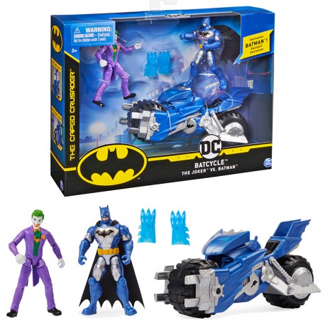 BATMAN BATMOTO CON 2 FIG 10CM - BAT TECH