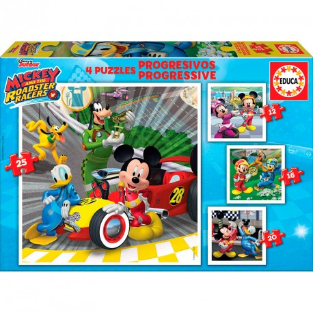 PUZZLE PROGRESIVOS MICKEY & THE ROADSTER RACERS 12+