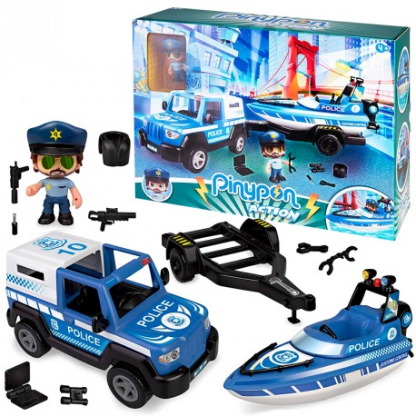 PINYPON ACTION PICKUP LANCHA POLICIA Din y Don