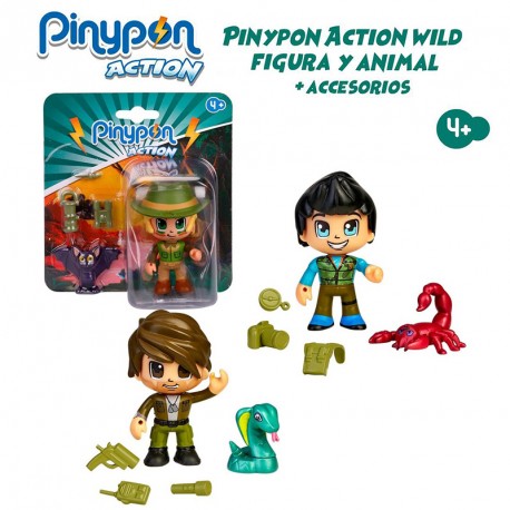 PINYPON ACTION WILD FIGURA Y ANIMAL