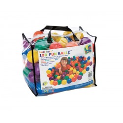 FUN BALLZ BOLSA 100 BOLAS COLORES D8 CM 