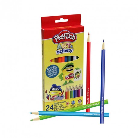 PLAYDOH 24 LAPICES DE COLORES EN CAJA