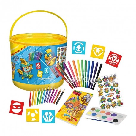 SUPERZINGS SET DE ACTIVIDADES 46 PIEZAS EN CUBO SUPERZINGS