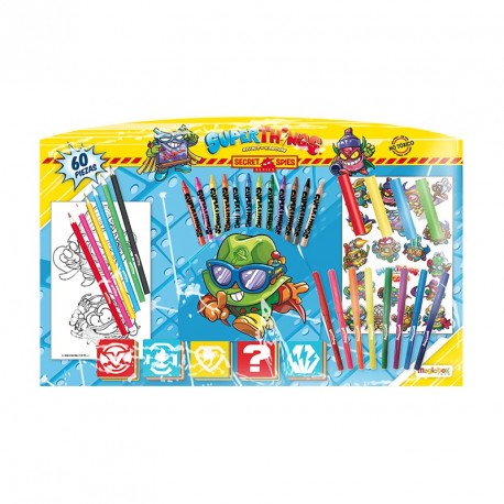 SUPERTHINGS SET DE ACTIVIDADES CON 60 PIEZAS EN BLISTER