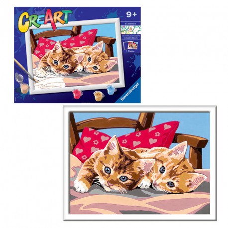 CREART SERIE D GATITOS EN LA ALMOHADA