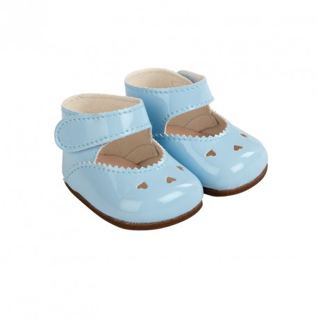 SET ZAPATOS AZULES PARA MUÑECOS DE 45 CM 