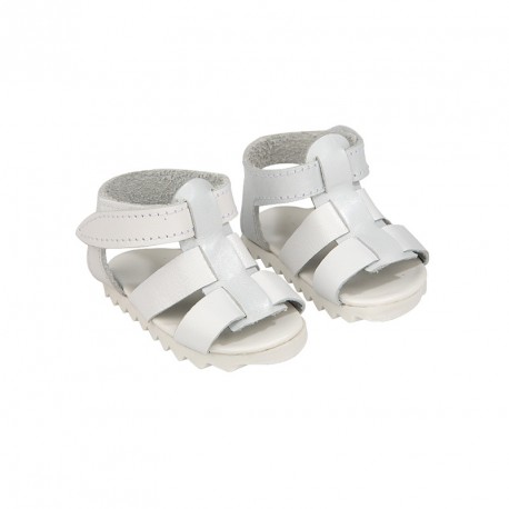 ZAPATOS SET SANDALIAS BLANCAS PARA MUÑECOS DE 45 CM