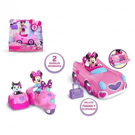 MINNIE FIGURA ARTICULADA + VEHICULO 2 MODELOS