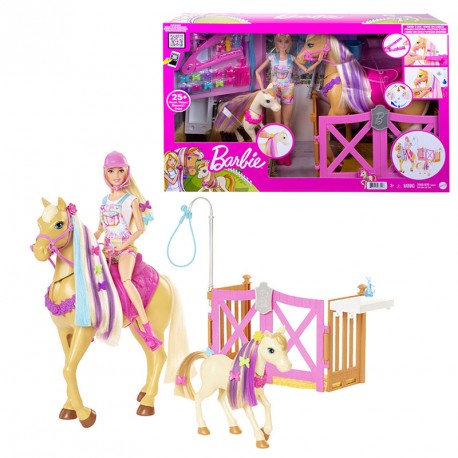 BARBIE CON CABALLO Y PONI