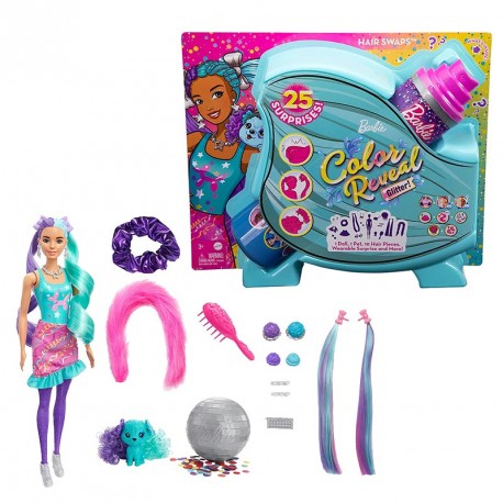 BARBIE COLOR REVEAL PEINADOS GLOBOS