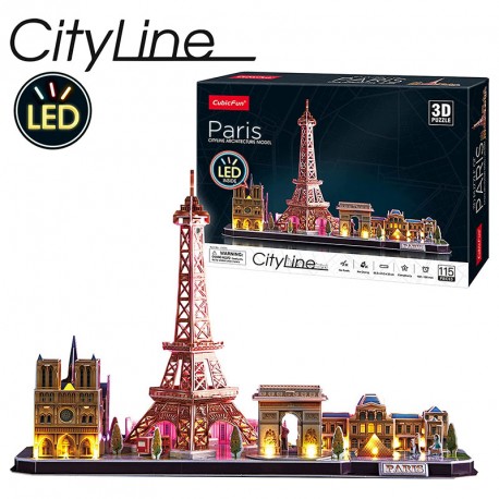 PUZZLE 3D CITY LINE LED PARIS