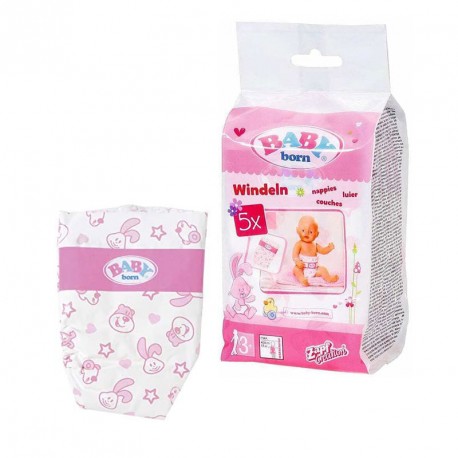 BABY BORN PAÑALES, 5 PACK 