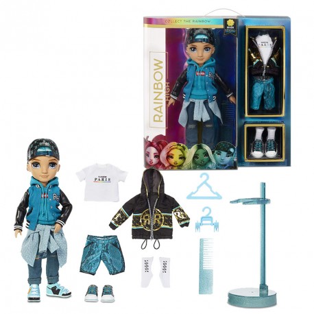 RAINBOW HIGH FASHION DOLL RIVER KENDALL (TEAL BOY)