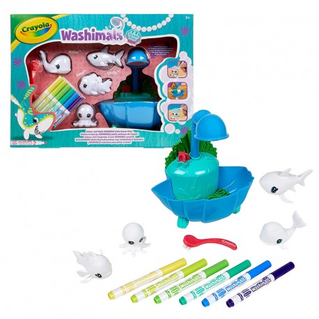 WASHIMALS OCEAN PETS SET ARRECIFE 4 ANIMALES MARINOS 