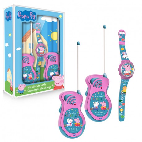 SET RELOJ + WALKIE TALKIE PEPPA PIG