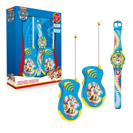 SET RELOJ + WALKIE TALKIE PAW PATROL