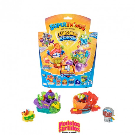 SUPERTHINGS GUARDIAN OF KAZOON-PACK 4 SUPERTHING y 2 KAZOOM JETS